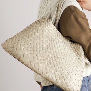 DRAGON DIFFUSION Santa Croce Big woven leather tote